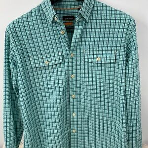 Orvis Men's Green Plaid Shirt